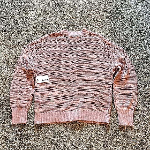 NWT SONOMA Mauve Button Down Knit Cardigan Size XXL Preppy Casual Minimalist - Picture 3 of 8
